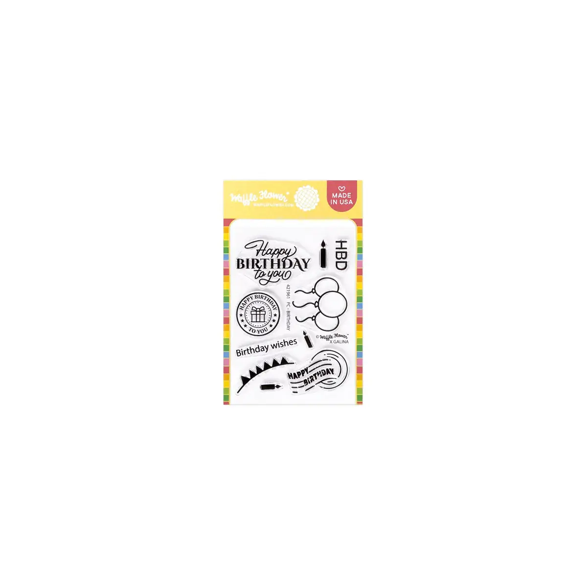 Postage Collage Birthday Clear Stamp