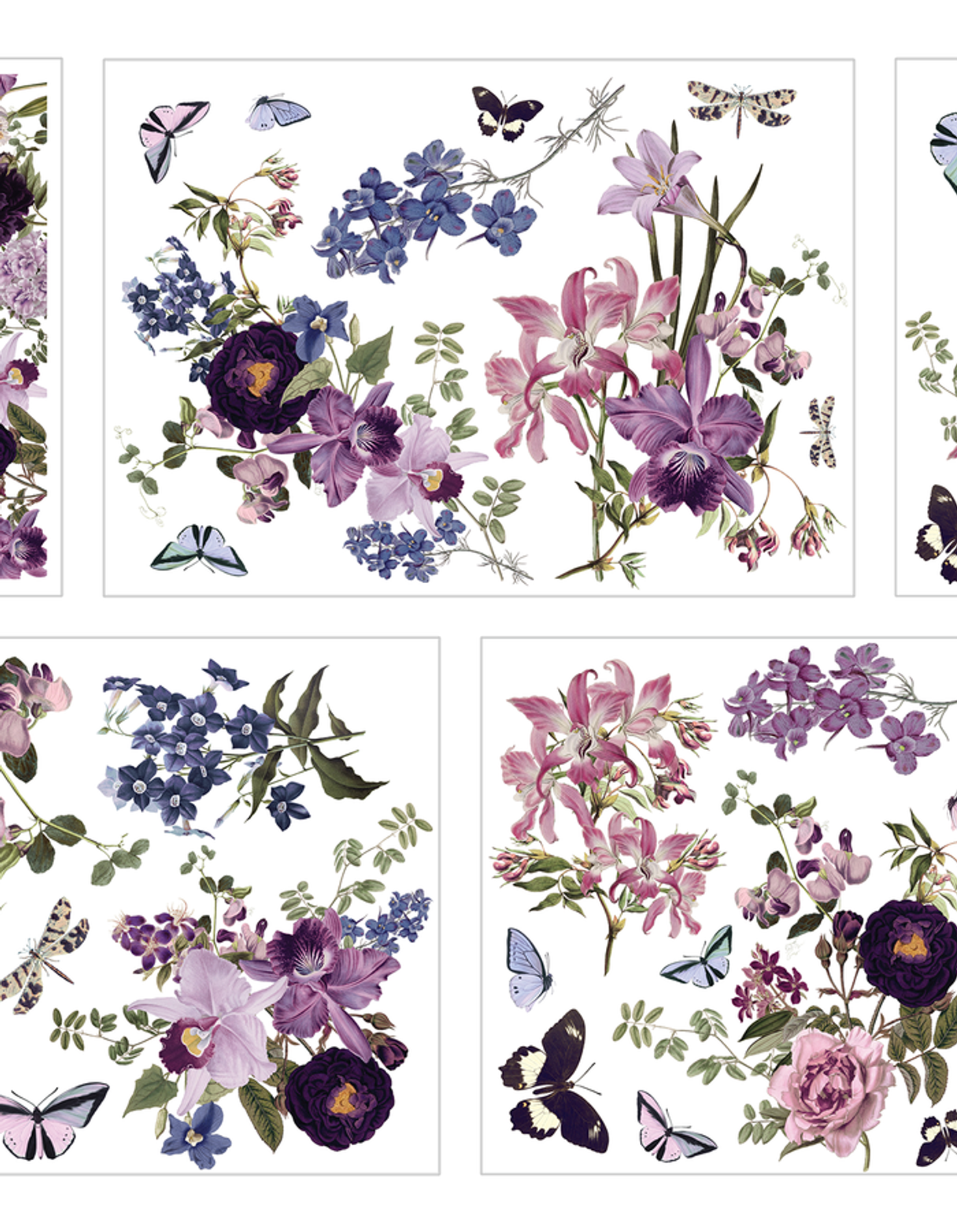 AquaInk Transfer Sheets - Royal Bouquets
