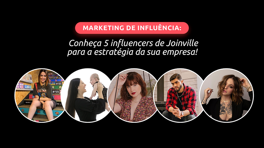 Título do texto e imagens dos influencers