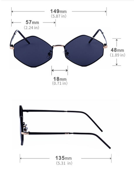 Miniatura: Amatista™ – Gafas Hexagonales Vintage para Mujer