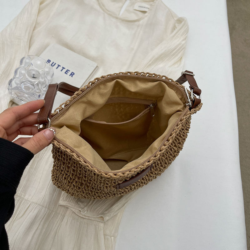 Miniatura: Costa Natural™ – Bolso de Paja Trenzada para Hombro