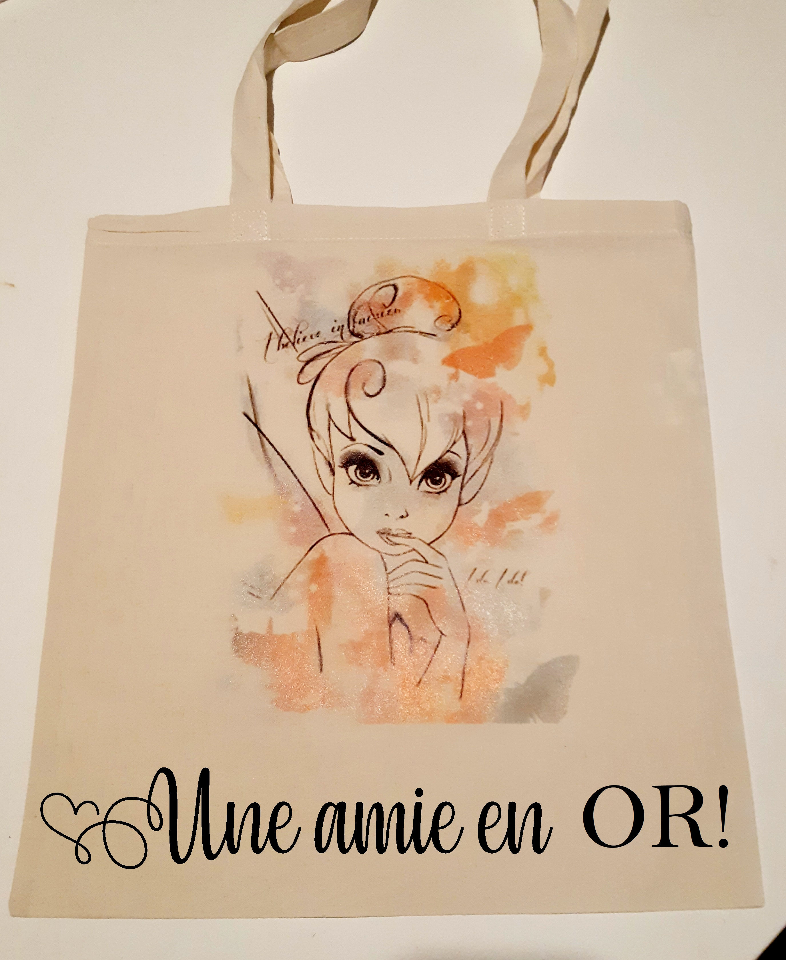 Tote Bag personnalisé Fée Clochette