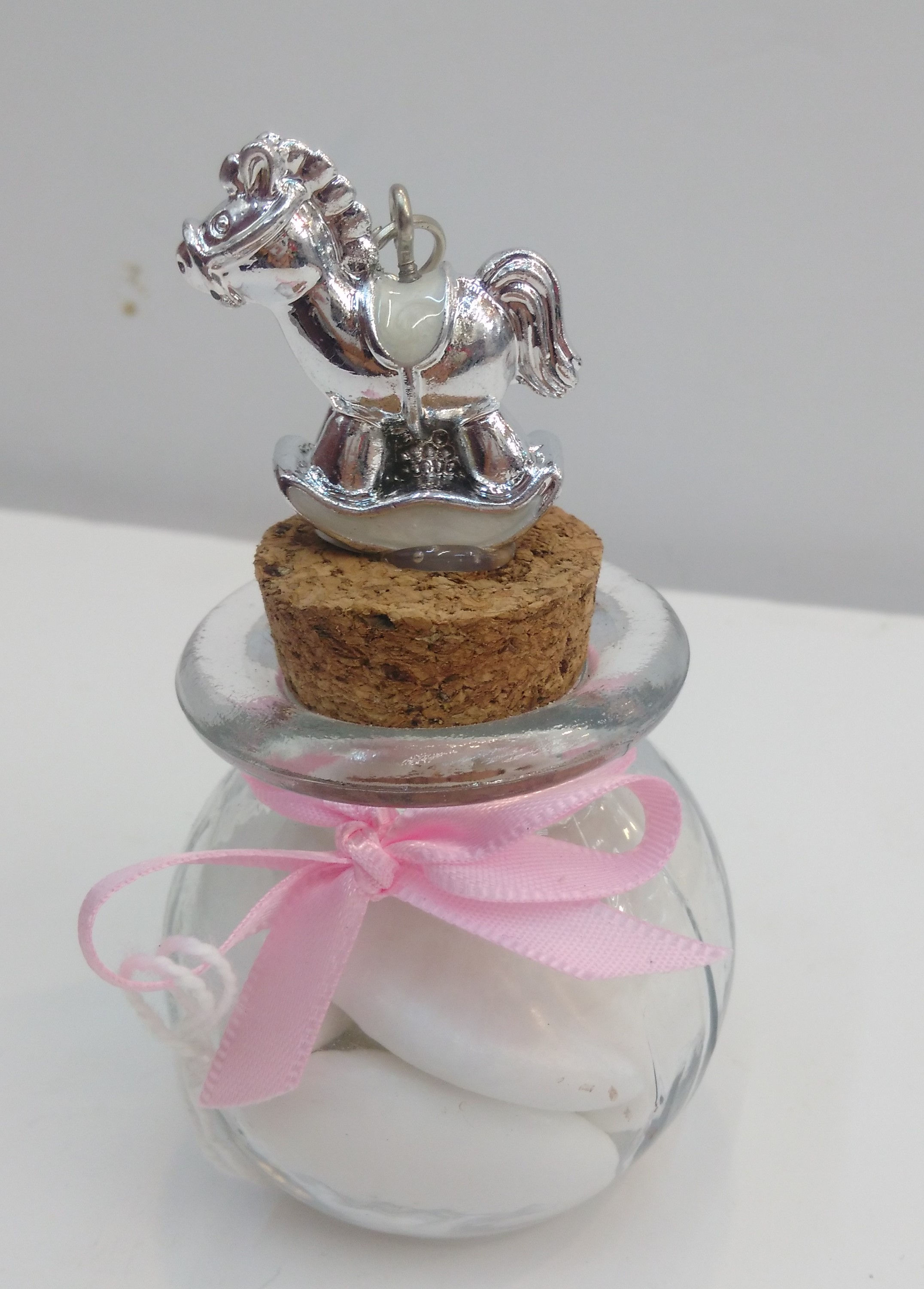 Pot + porte clé cheval métal