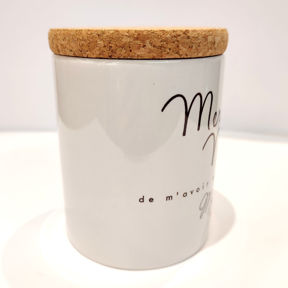 Miniature : Bocal Nounou avec couvercle en liège personnalisable