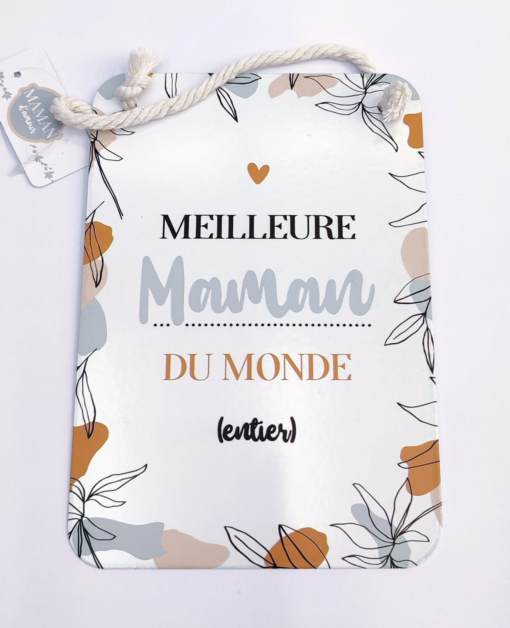 Plaque déco en métal