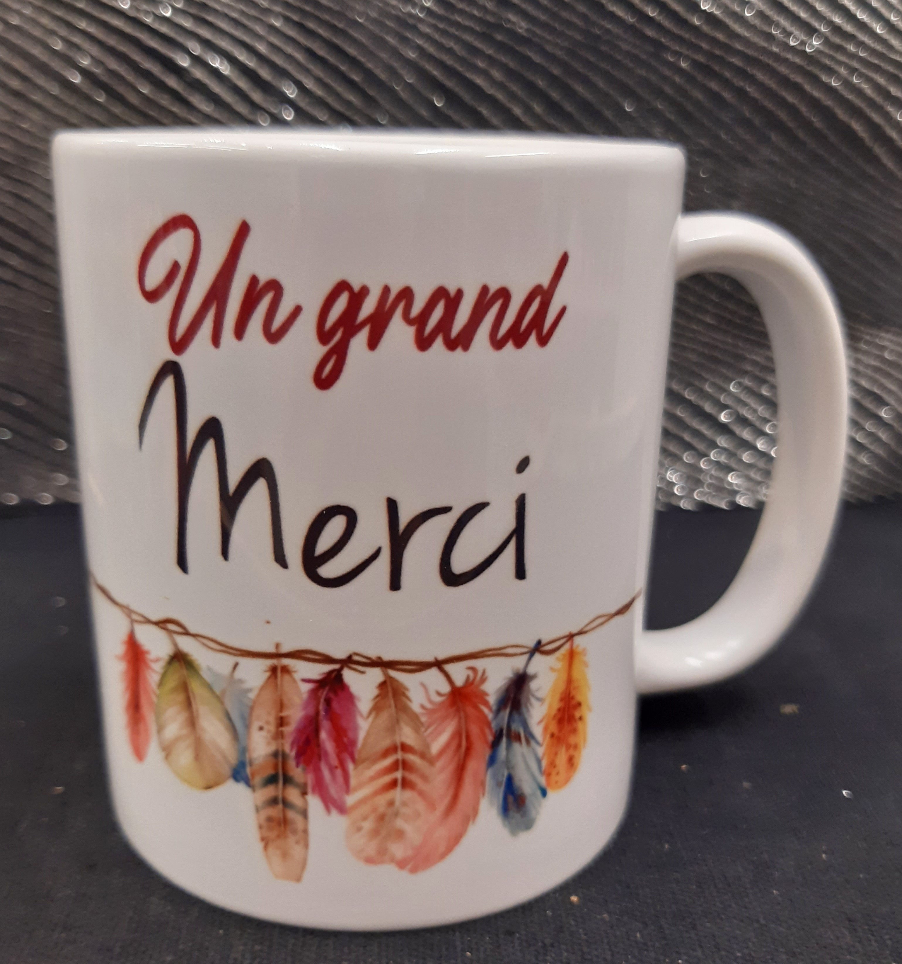 Mug un Grand Merci plumes