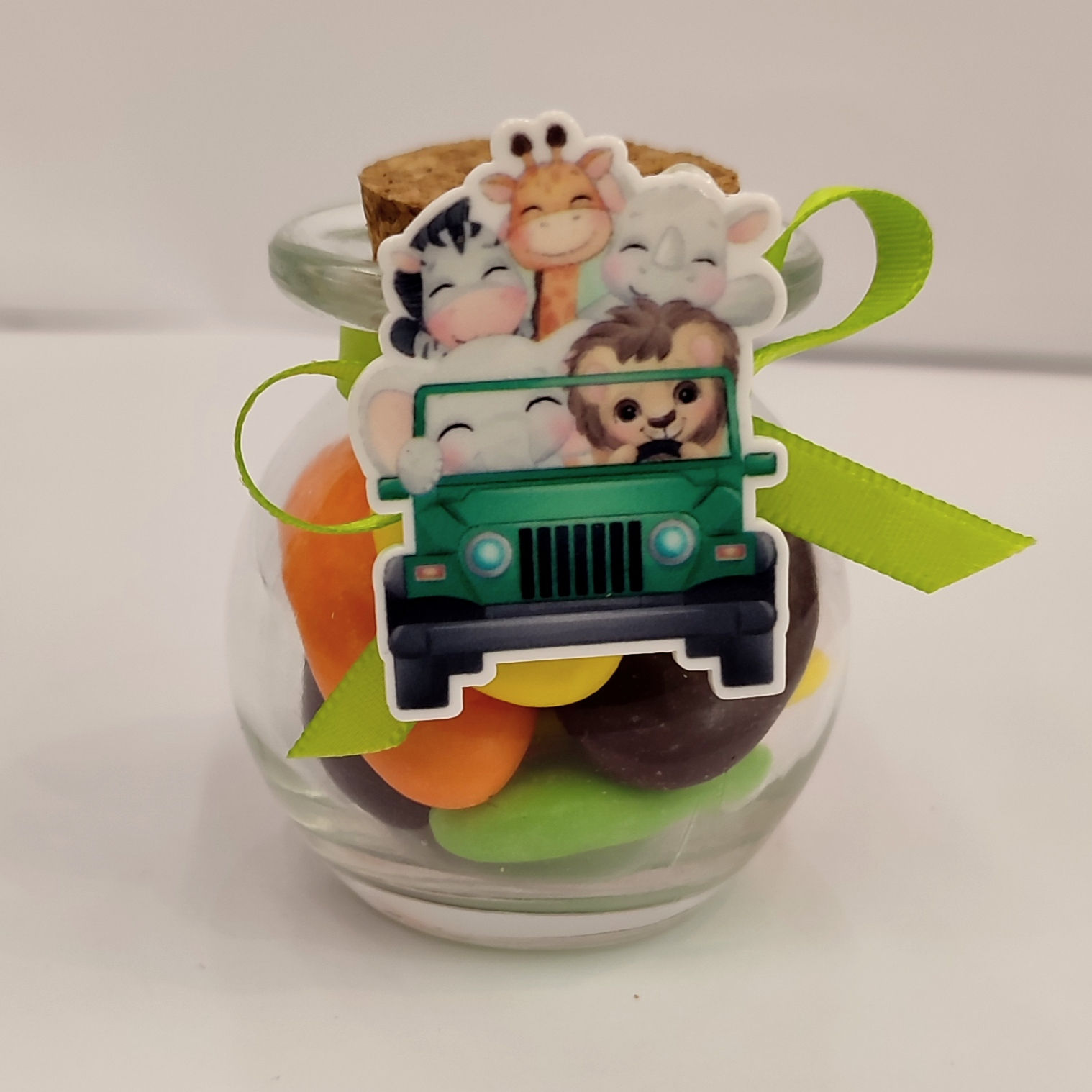 Bocal rond Animaux Safari