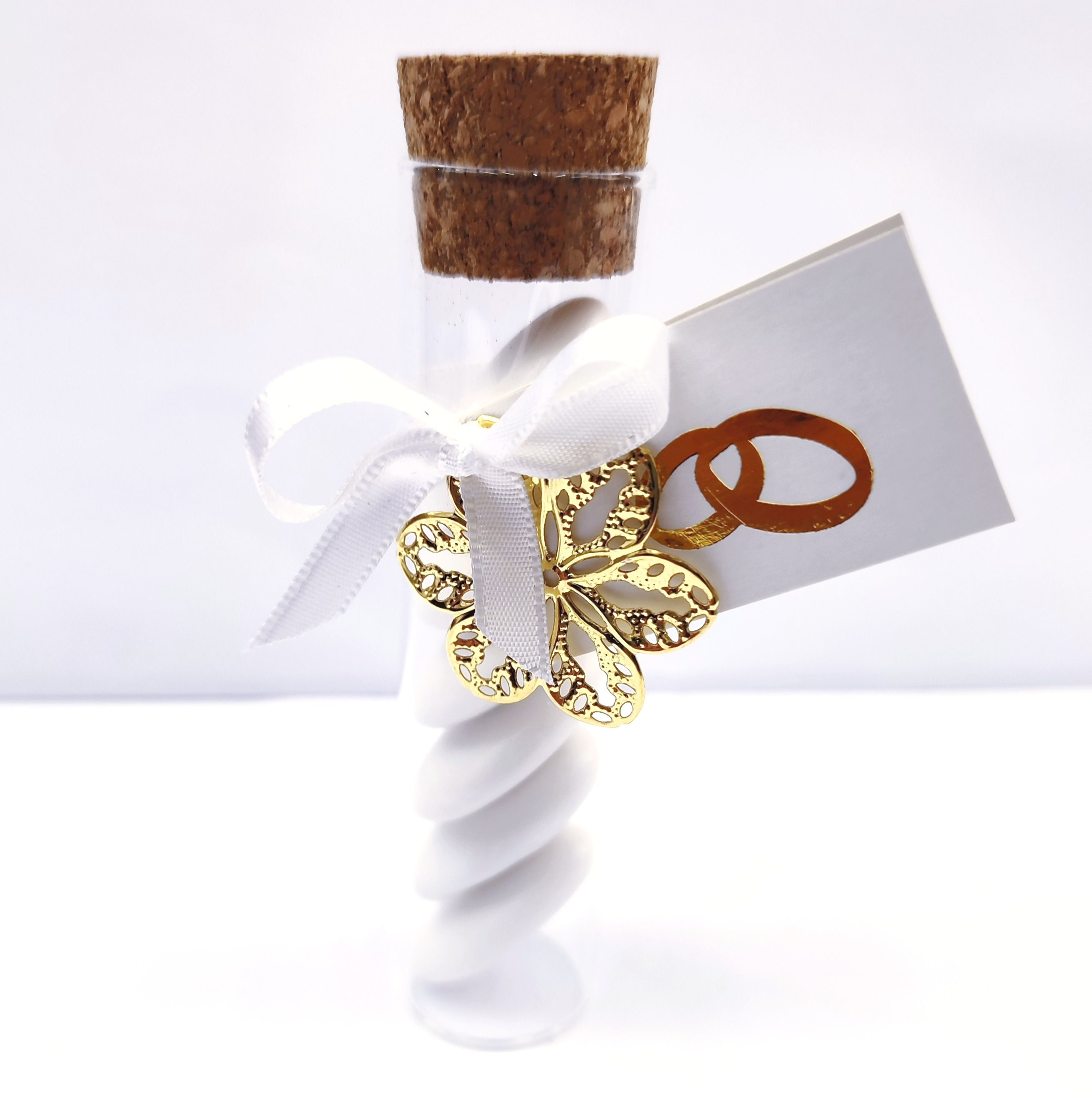 Mini tube + fleur dorée