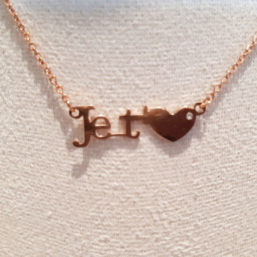 Miniature : Collier je t'aime en acier inoxydable