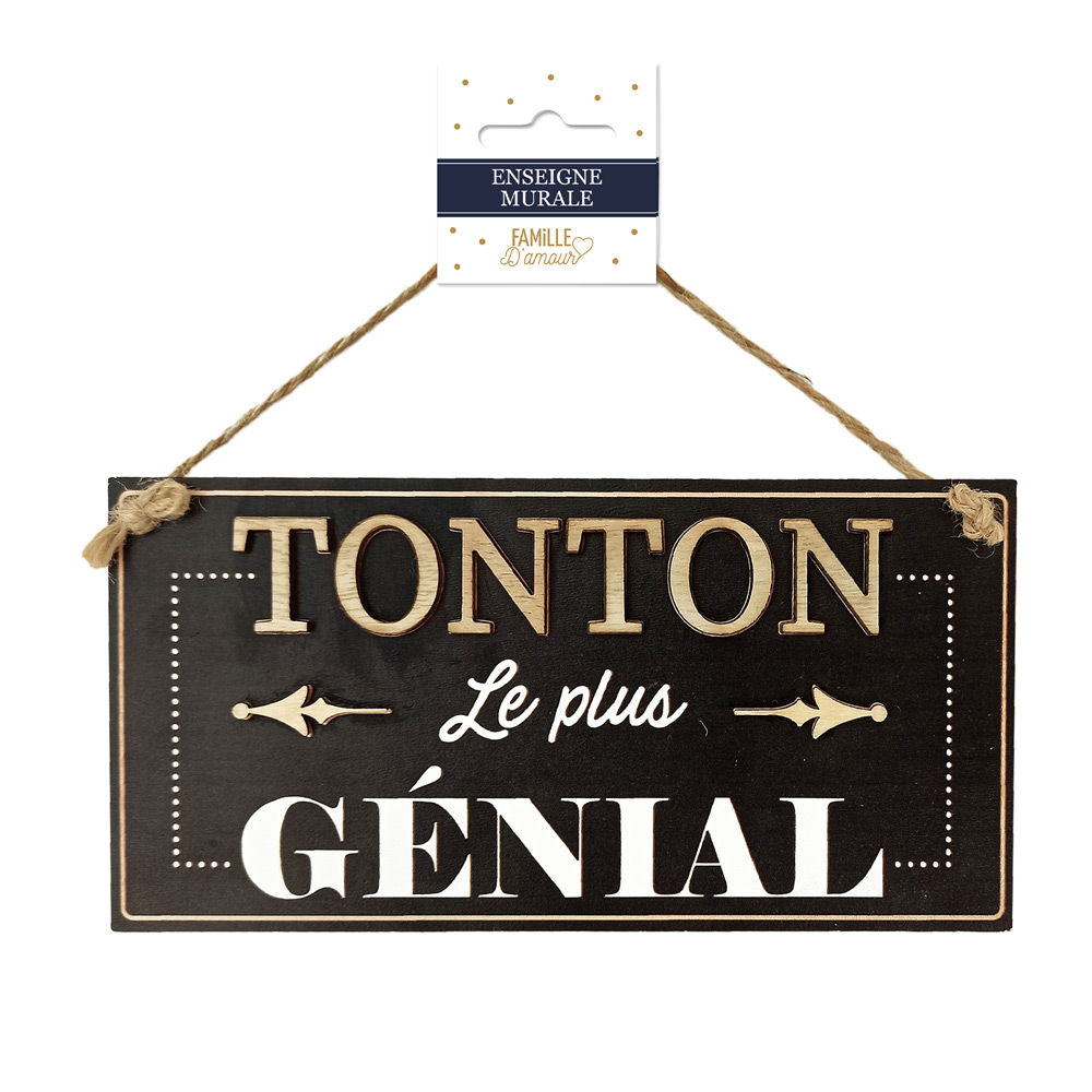 Plaque en bois "Tonton"
