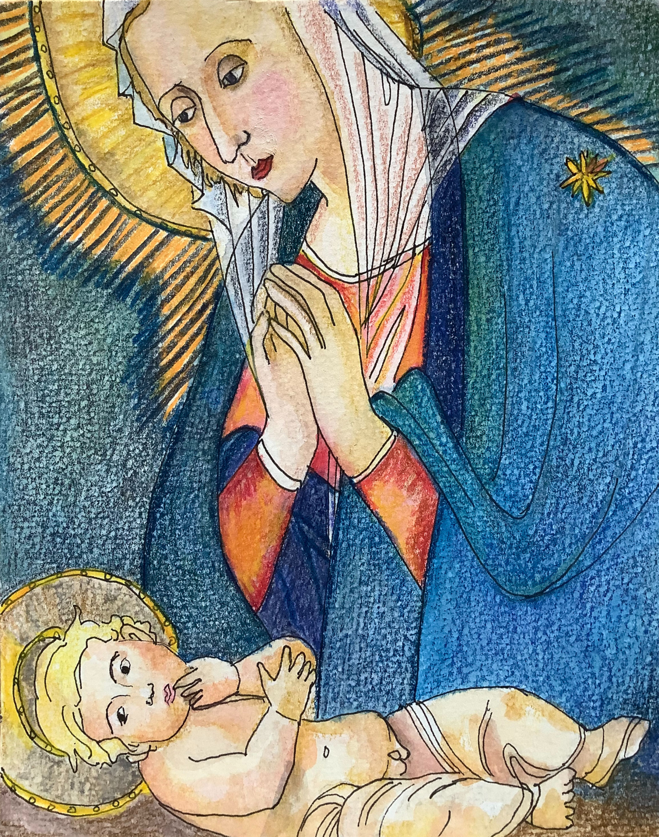 Madonna and Child Christmas - Pack of 10