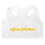 Thumbnail: Kurupt Hooldums White "Big Gold Logo" Padded Sports Bra