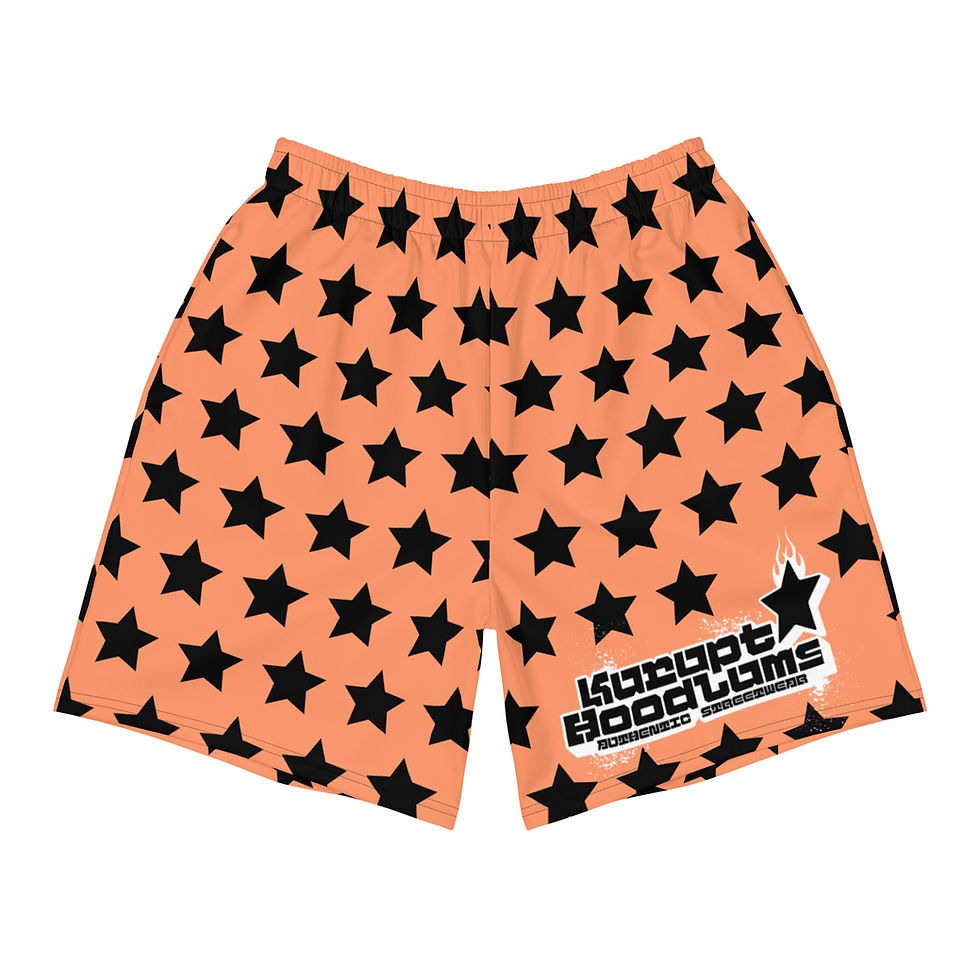 Kurupt Hoodlums "LIS: Y2K Logo Stars Terracotta" Unisex Athletic Shorts