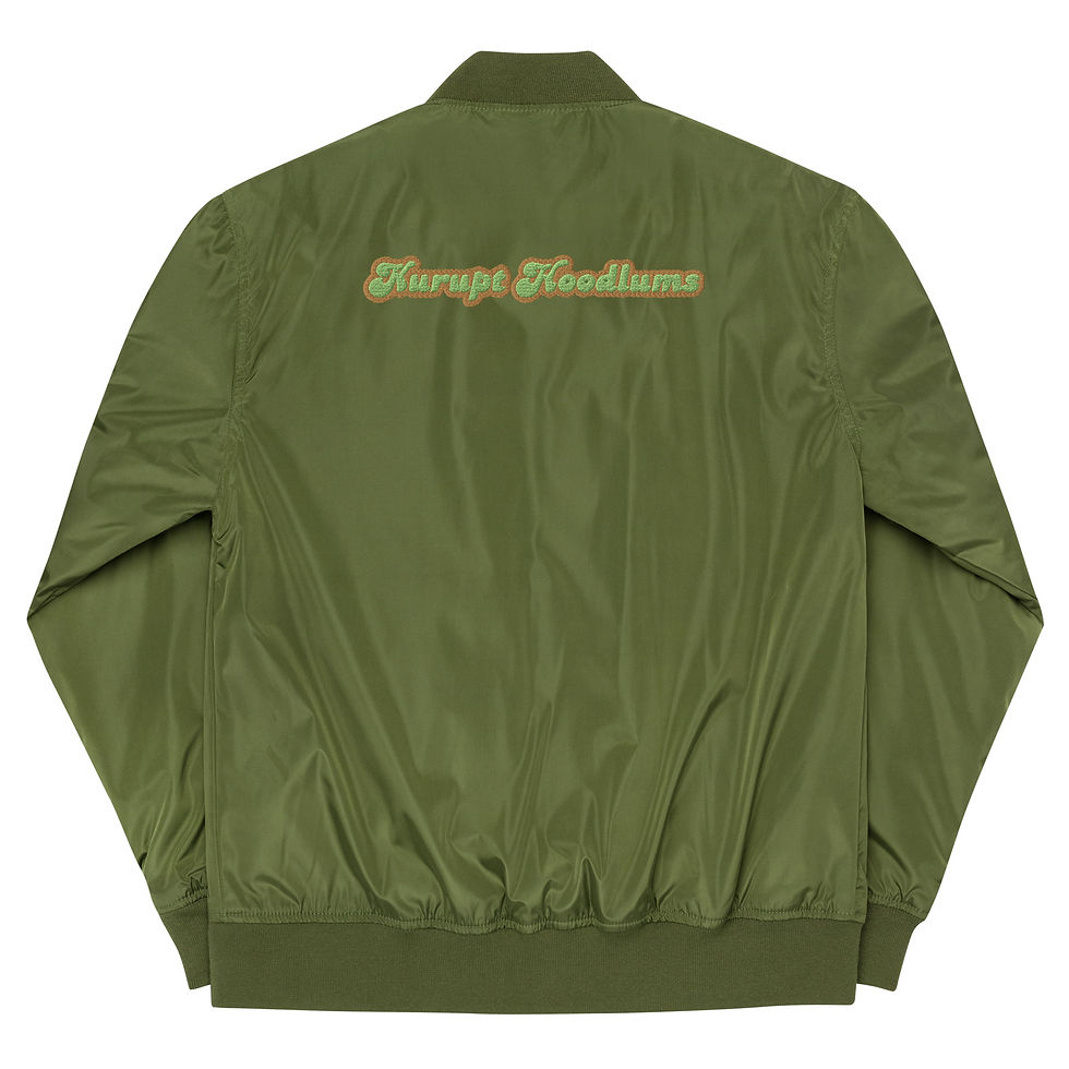 Kurupt Hoodlums "Green" Premium Recycled Bomber Jacket