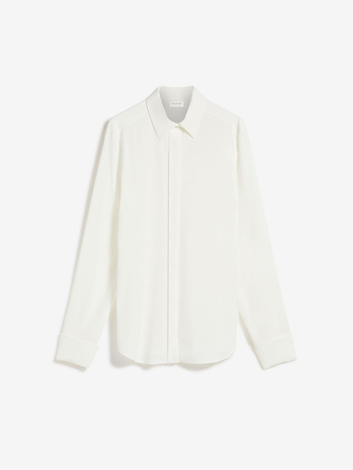 Ivory Silk Oversized Shirt