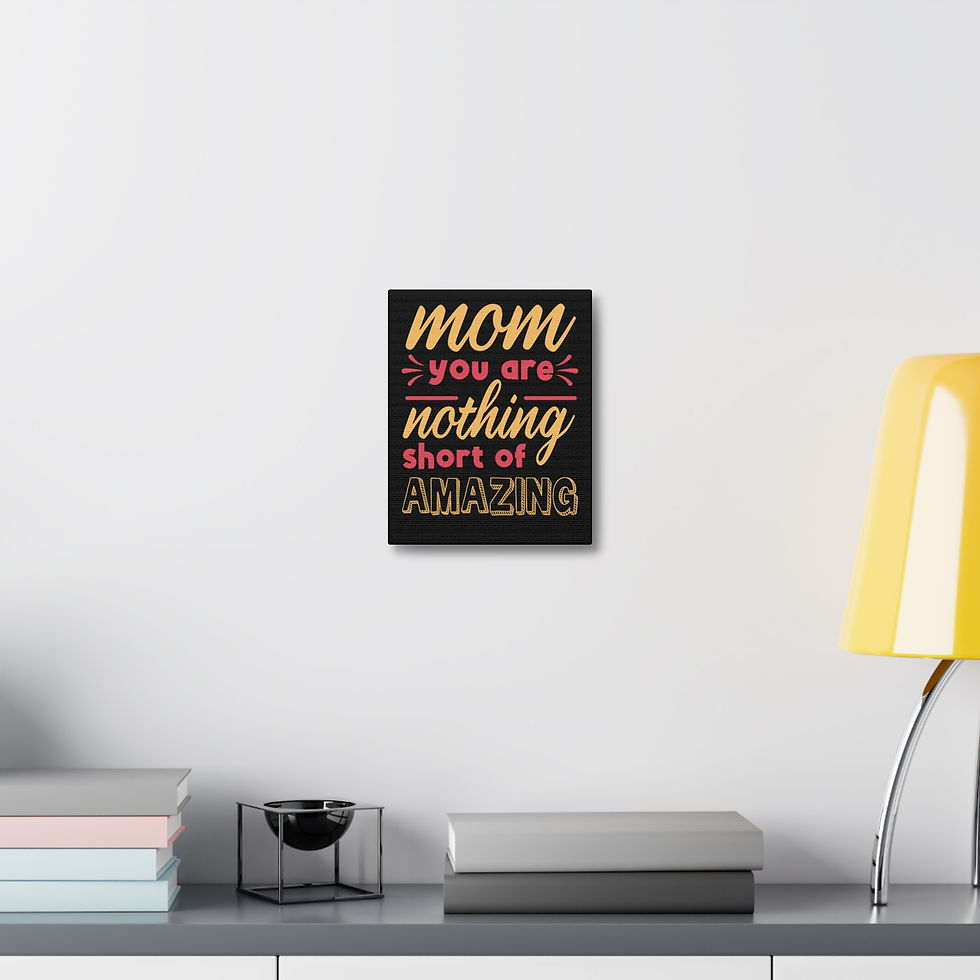 Thumbnail: Wall Art on Canvas with the words "Mom you are nothing short of amazing"