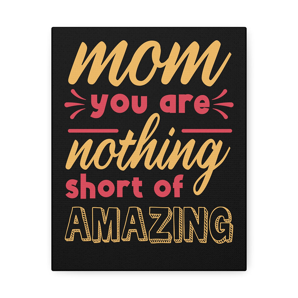 Thumbnail: Wall Art on Canvas with the words "Mom you are nothing short of amazing"