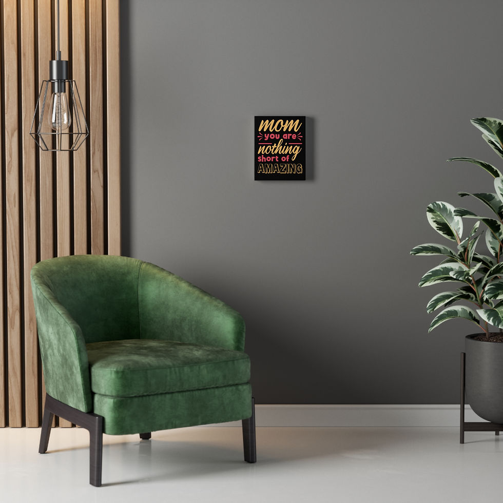 Thumbnail: Wall Art on Canvas with the words "Mom you are nothing short of amazing"