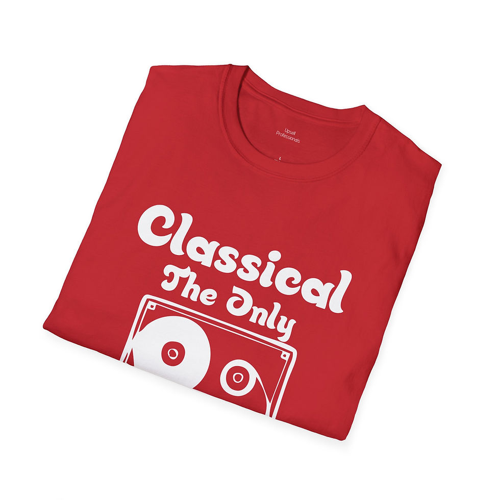 Thumbnail: a red t-shirt with the text "Classical Music" on the front
