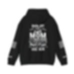 A black sweatshirt with print on back that's inspired by Mother's day