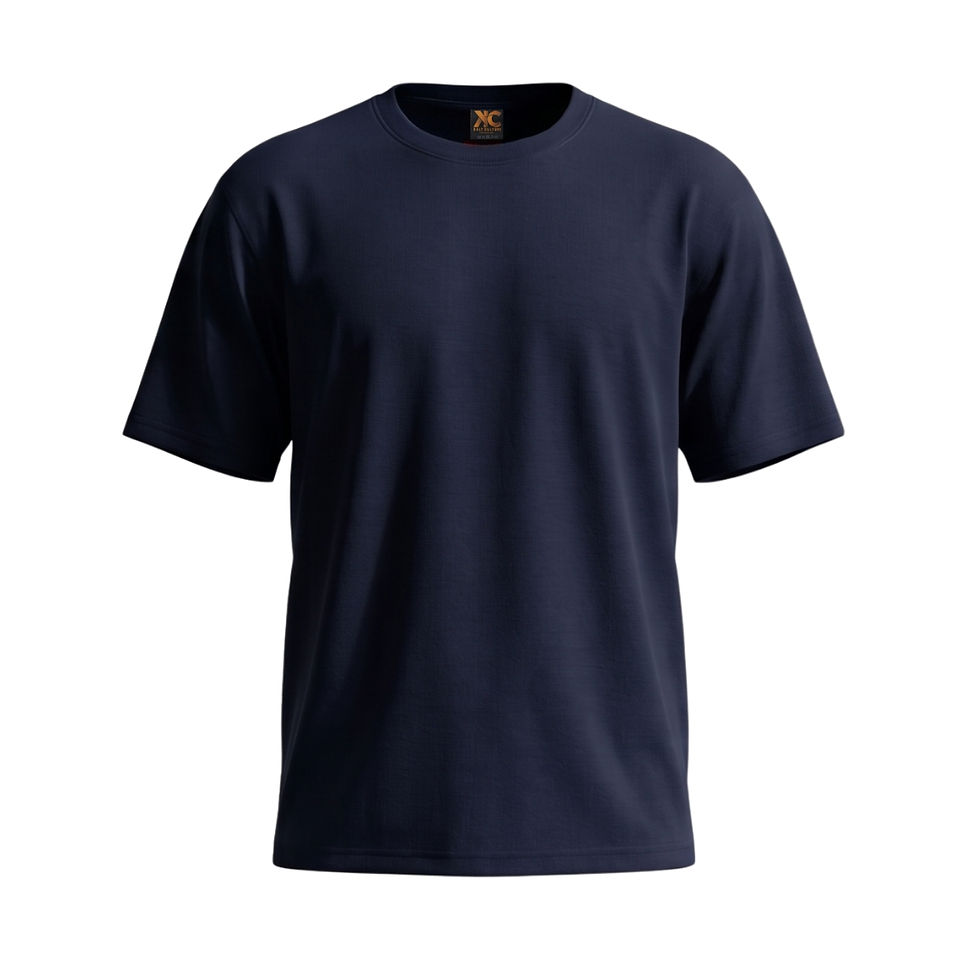 Thumbnail: NAVY BLUE DOUBLE JERSEY OVERSIZE T-SHIRT