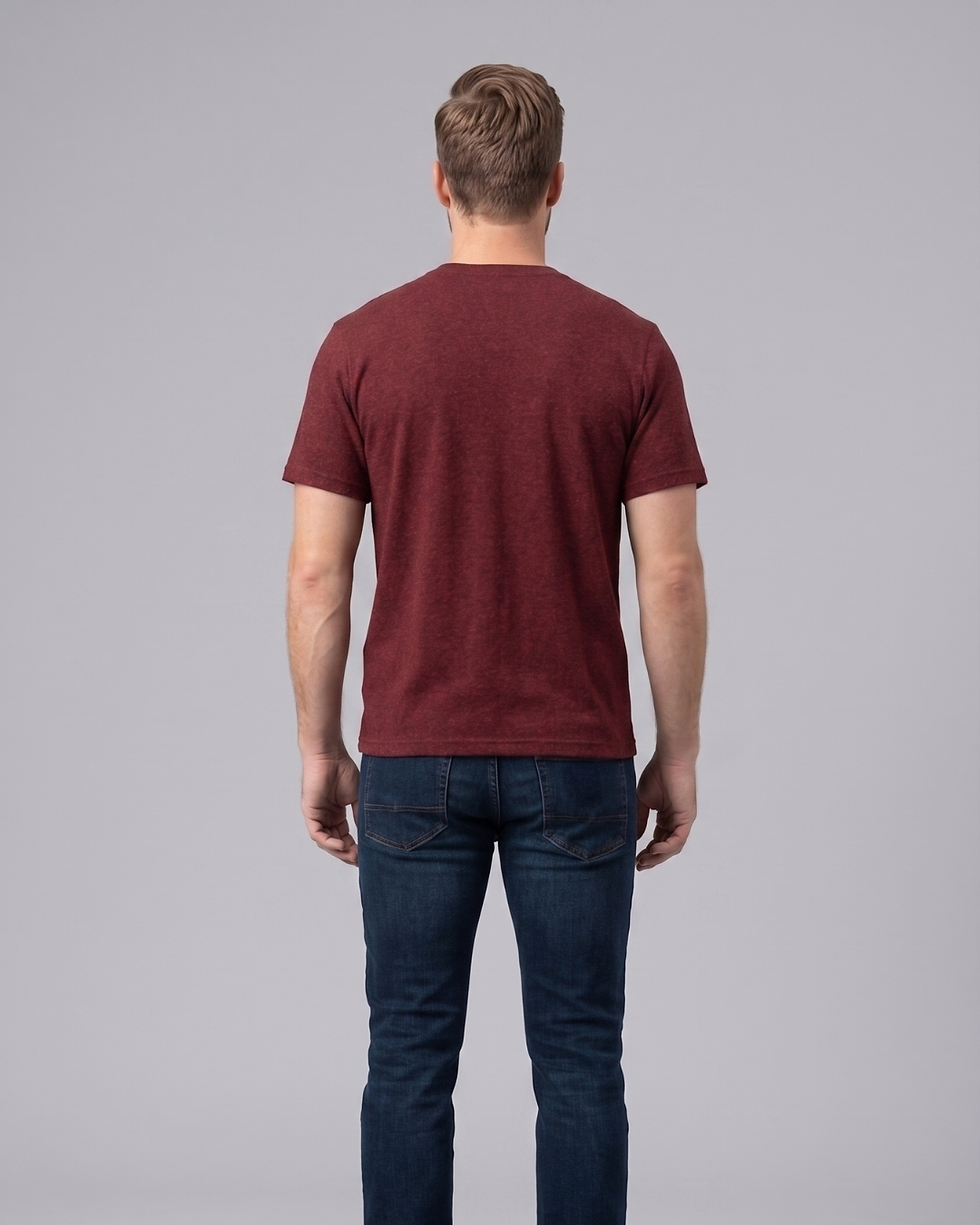Thumbnail: MAROON K-STYLE IMPORTED TEXTURE OVERSIZE T-SHIRT