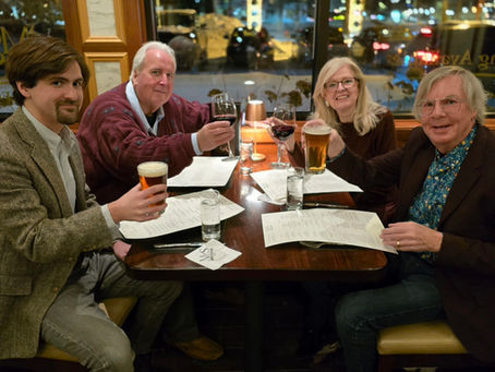 Toasting Christmas at the Fortune Frog Christmas Party