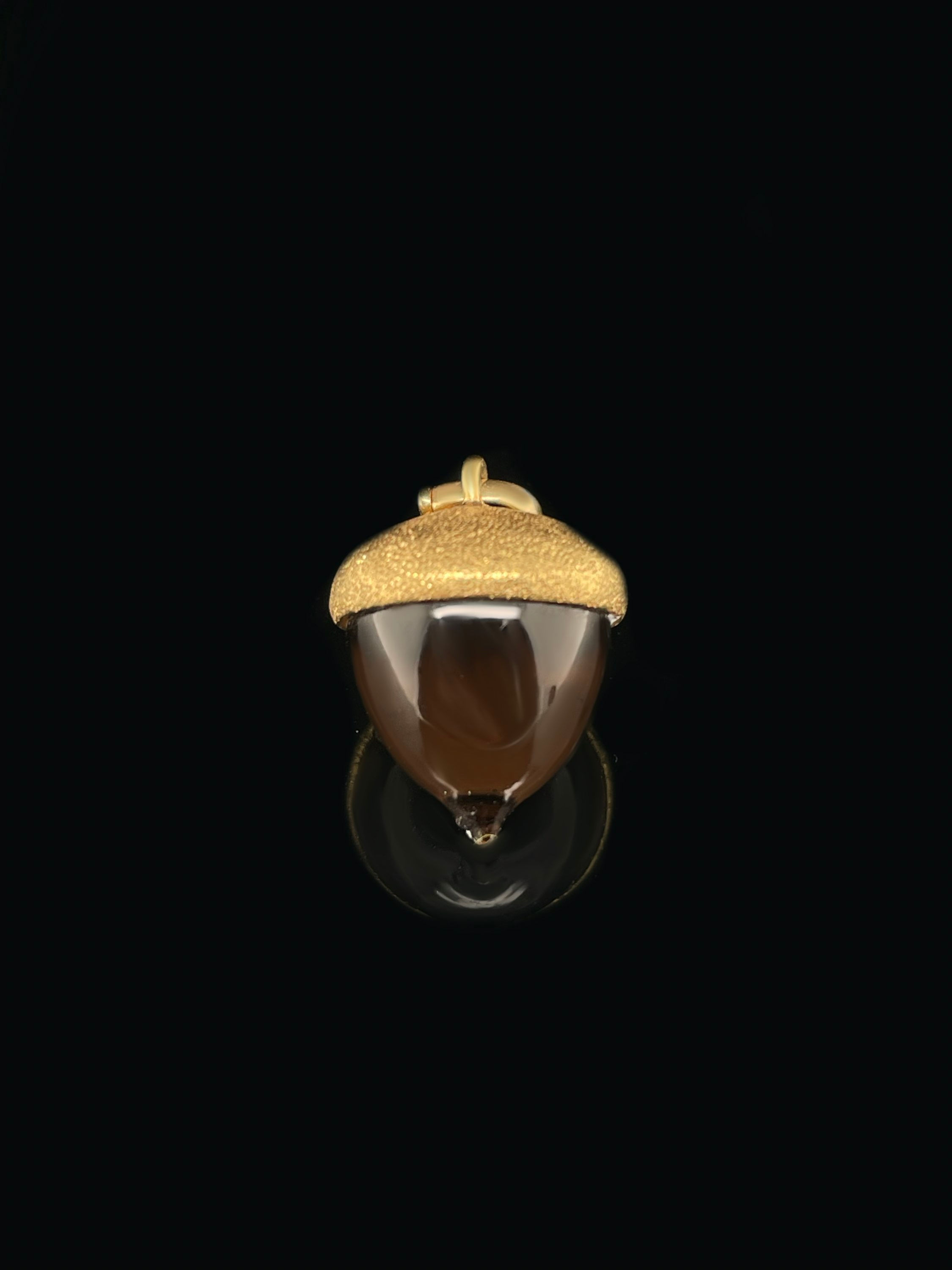 Smokey acorn pendant