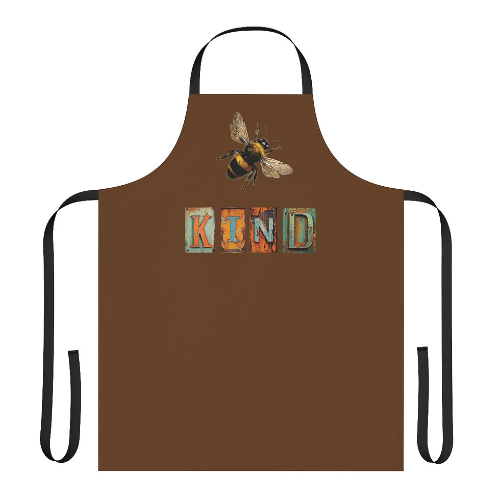 Brown with black straps Apron