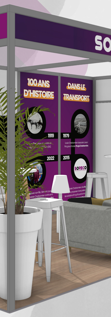 Un stand pour un salon professionnel.