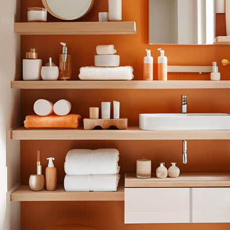 20 inspirations pour une salle de bain orange éclatante