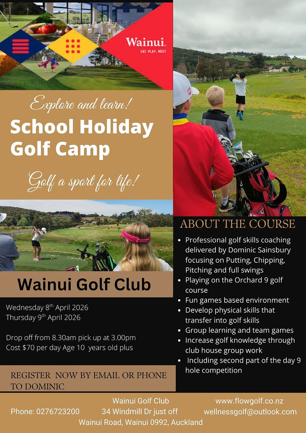 April School Holiday Golf