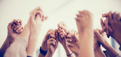 Hands joined together