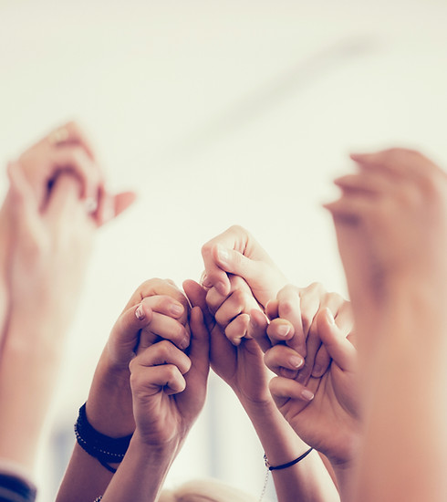 Hands joined together