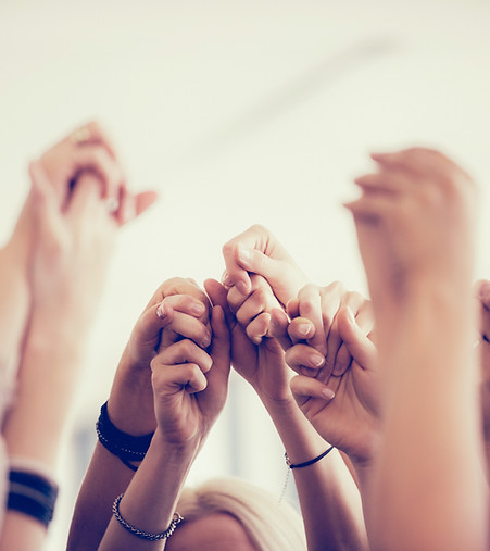 Hands joined together