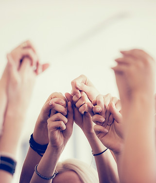 Hands joined together