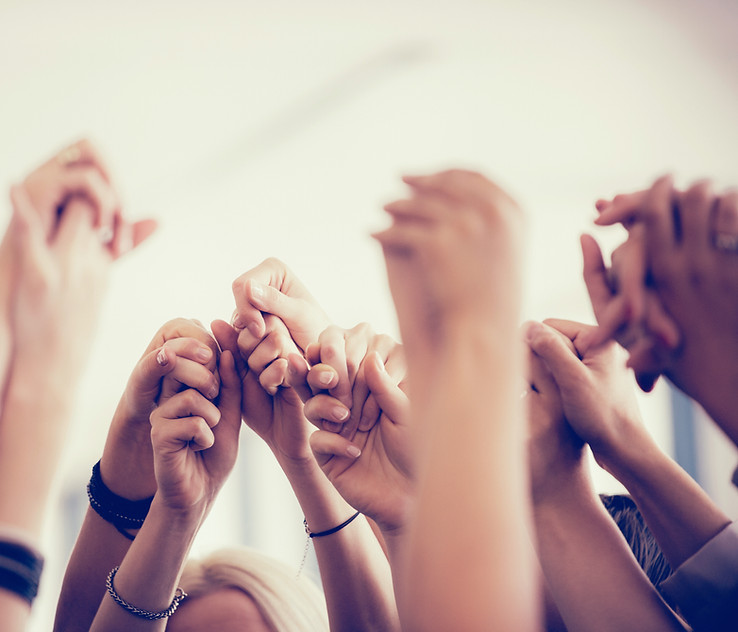 Hands joined together