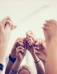 Hands joined together