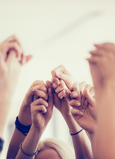 Hands joined together