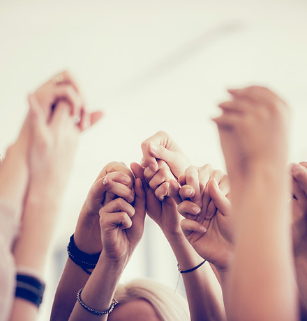 Hands joined together