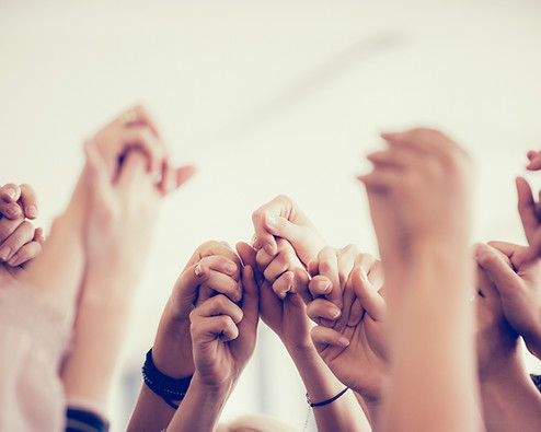 Hands joined together