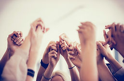 Hands joined together