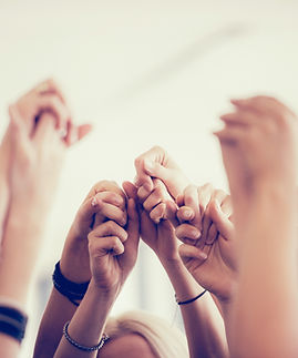 Hands joined together