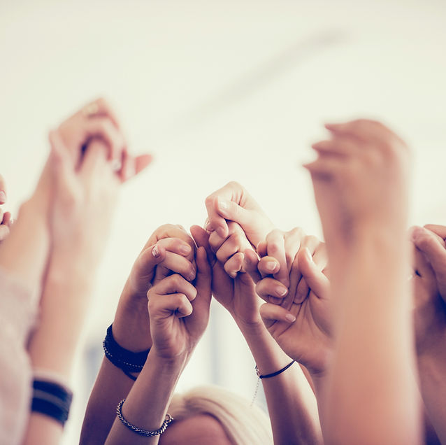 Hands joined together