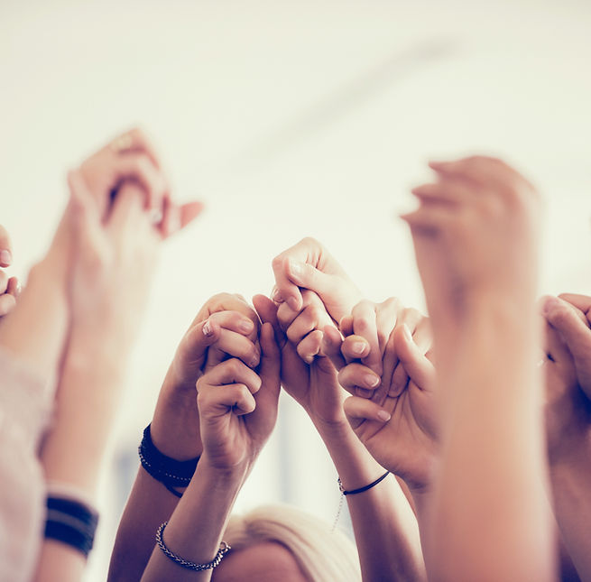 Hands joined together
