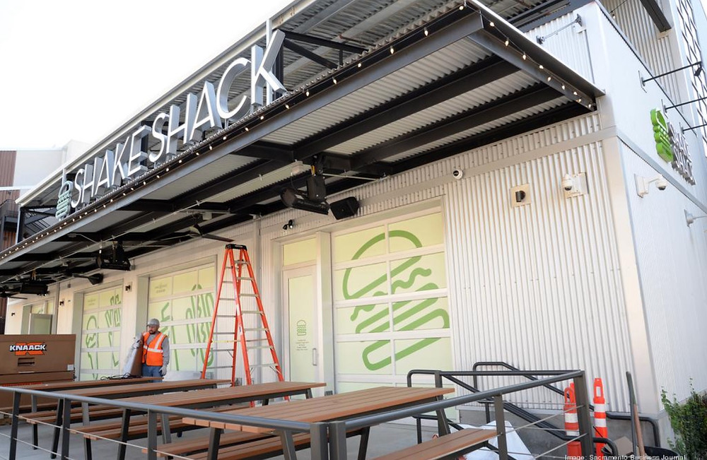 Shake Shack Midtown Sacramento during construction
