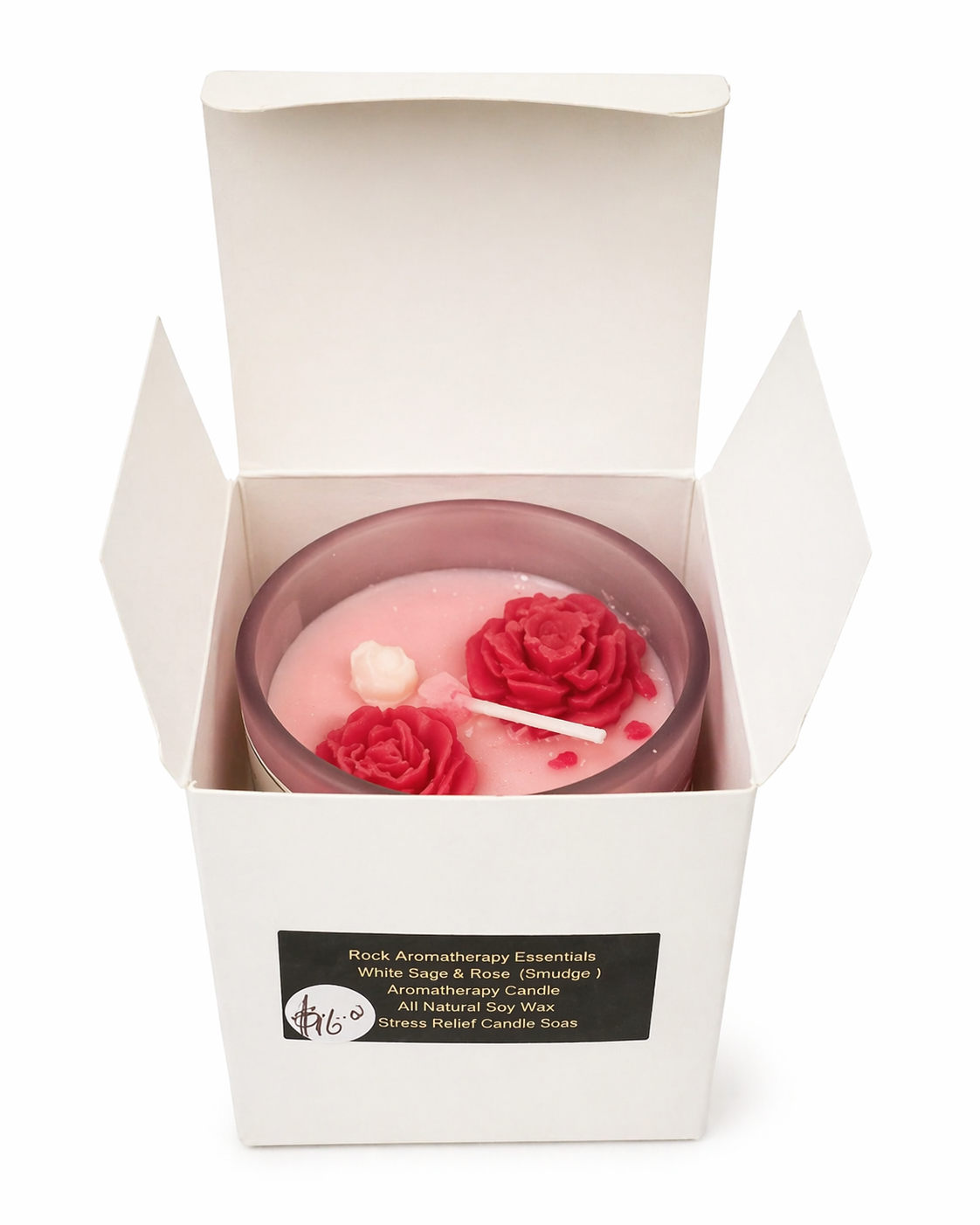 White Sage & Rose Aromatherapy Candle