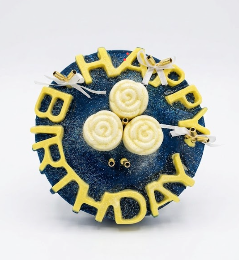 Champagne & Roses Birthday Cake Soap