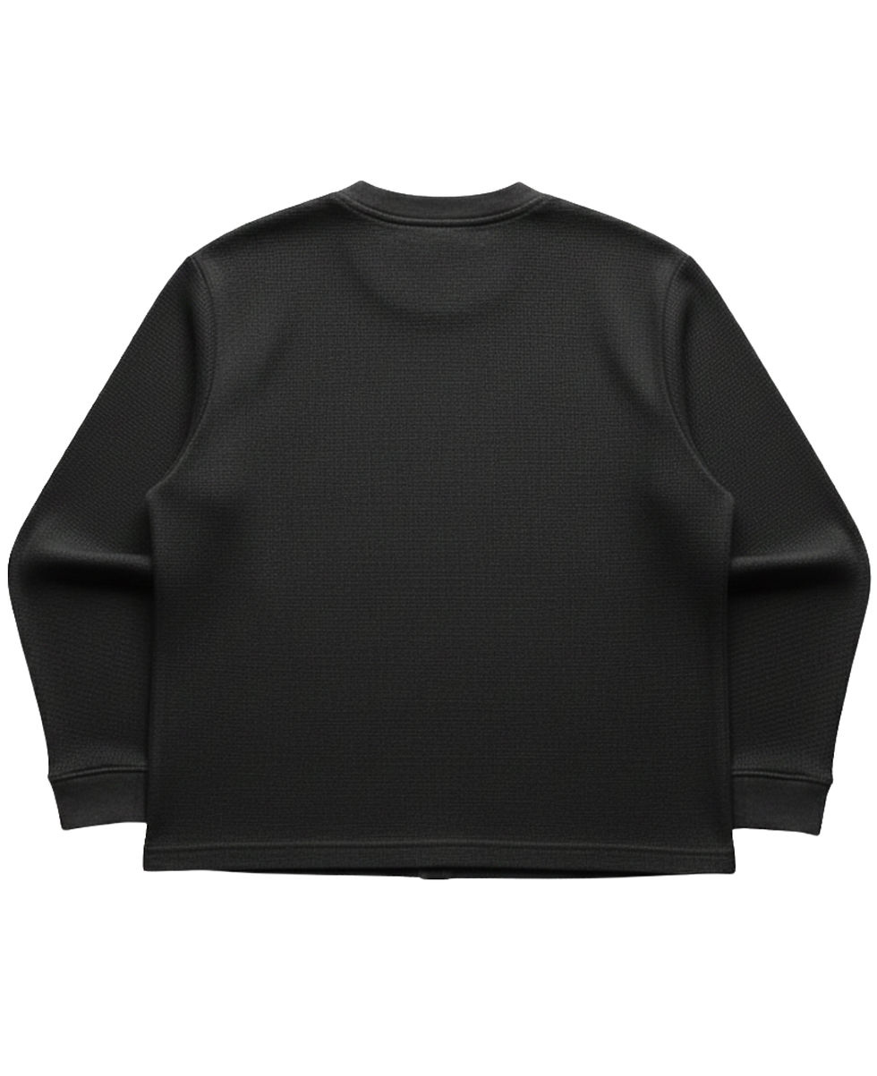Thumbnail: black waffle knit