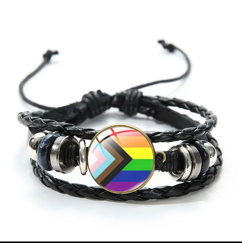 Thumbnail: Leather Flag Bracelet (9 Kinds)
